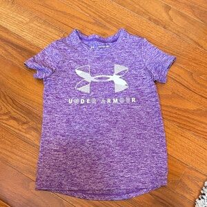 Under Armour Kids Heathered Purple Tee